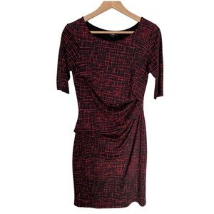 Jacob red and black geometric patterned dress size medium